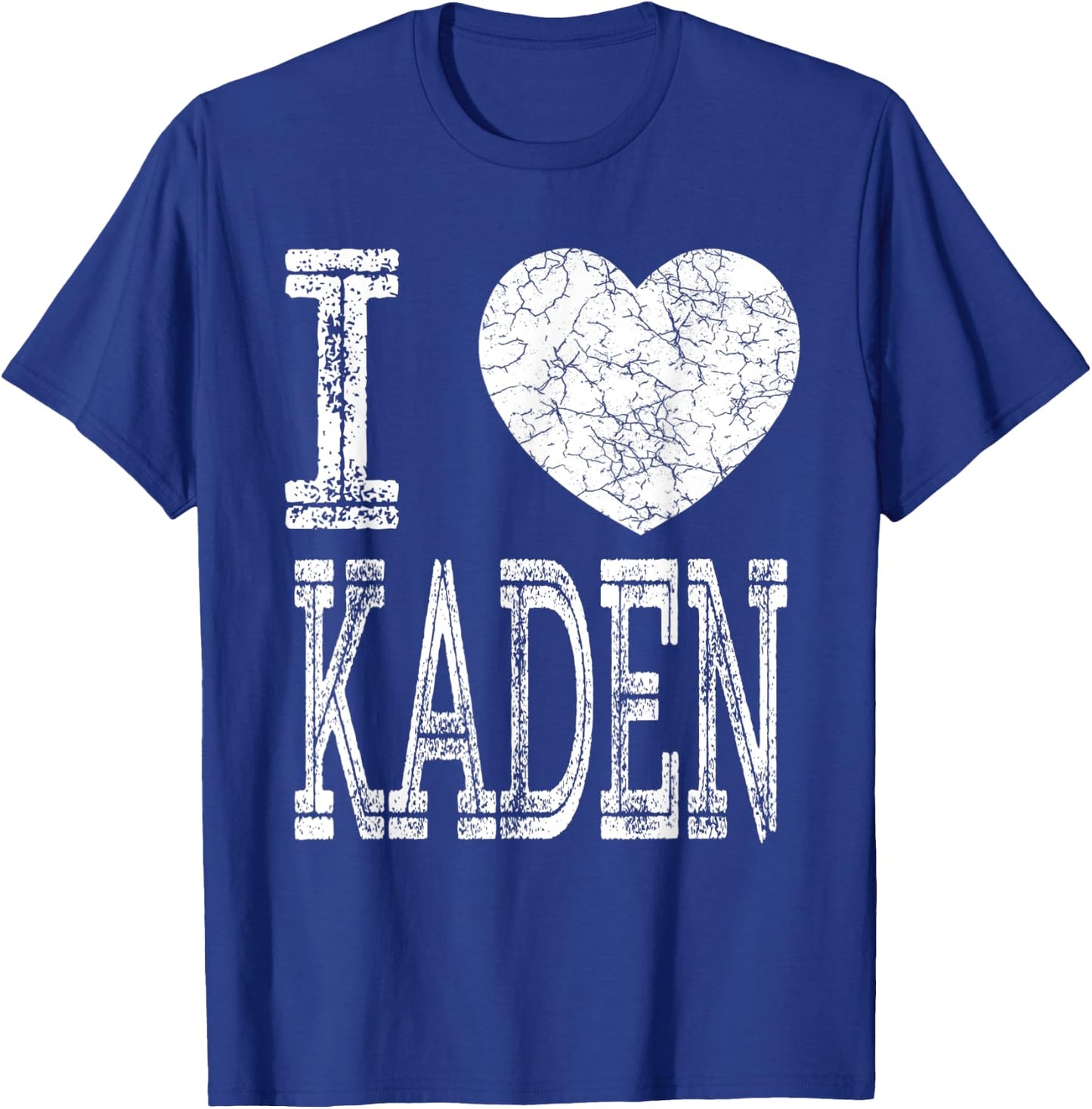 I Love Kaden Valentine Boyfriend Son Boy Heart Husband Name T-Shirt - T-Shirt | Royal