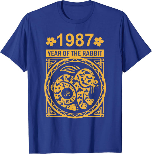 Year of the Rabbit 1987: Chinese New Year Zodiac T-Shirt - T-Shirt | Royal