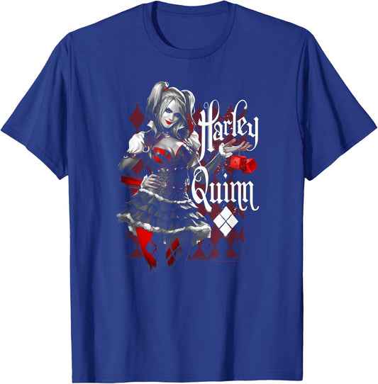 Batman: Arkham Knight Harley Quinn Dice T-Shirt - T-Shirt | Royal