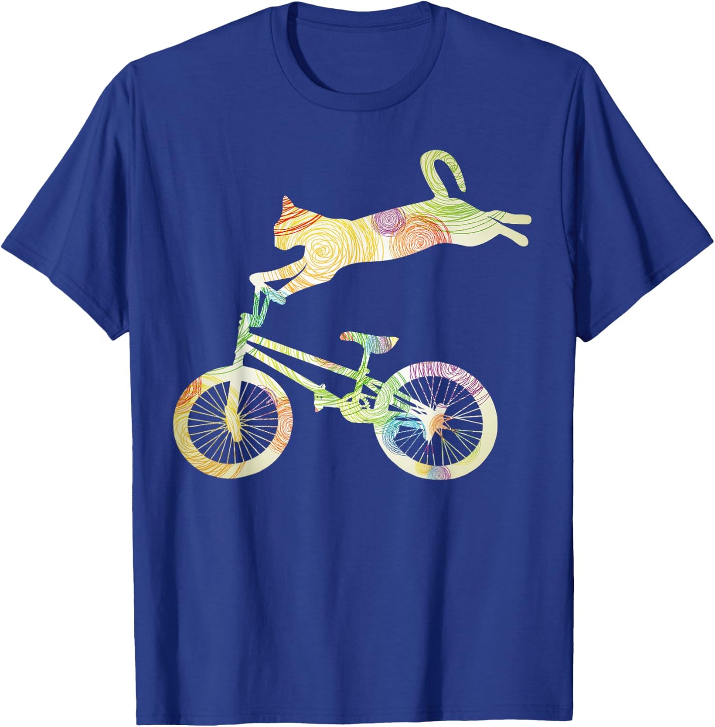 Cat Bike Cycling Bicycle - Your Gift Collection Women Girls Kids T-Shirt - T-Shirt | Royal