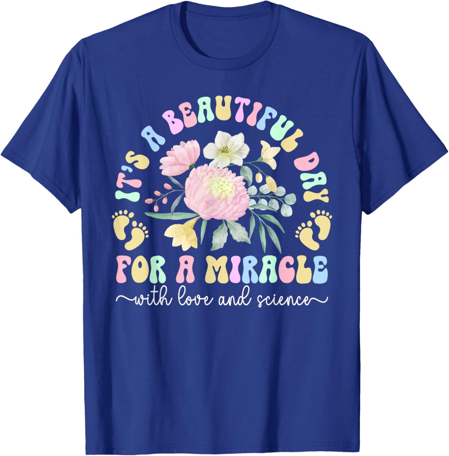 IVF Mom Embryo Transfer Day IVF Transfer Day Groovy T-Shirt - T-Shirt | Royal