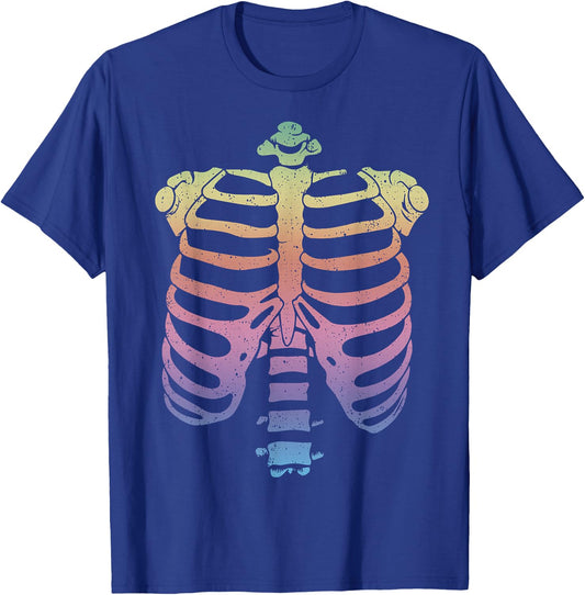 Halloween Skeleton Rib Cage Zombie Costume Shirt T-Shirt - T-Shirt | Royal