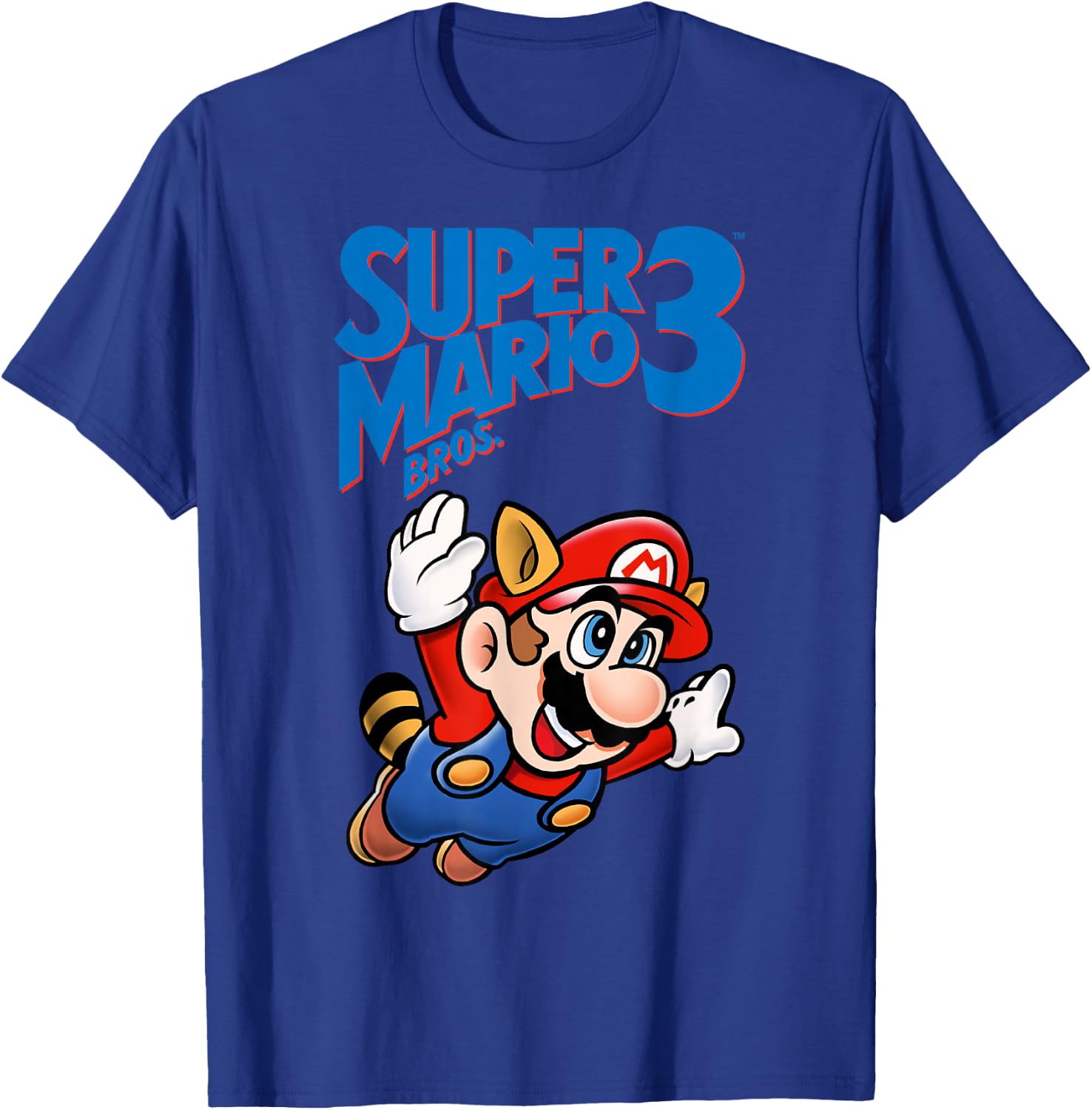 Nintendo Super Mario 3 Flying Mario Poster T-Shirt - T-Shirt | Royal