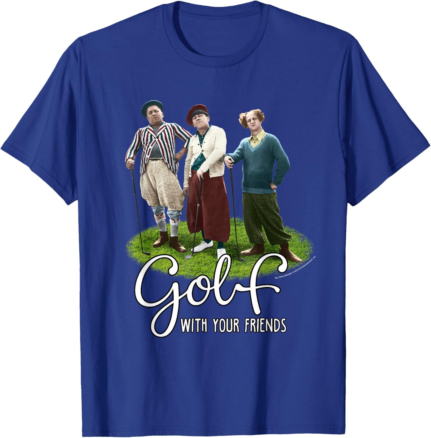 TTS- The Three Stooges Golf With Your Friends T-Shirt - T-Shirt | Royal