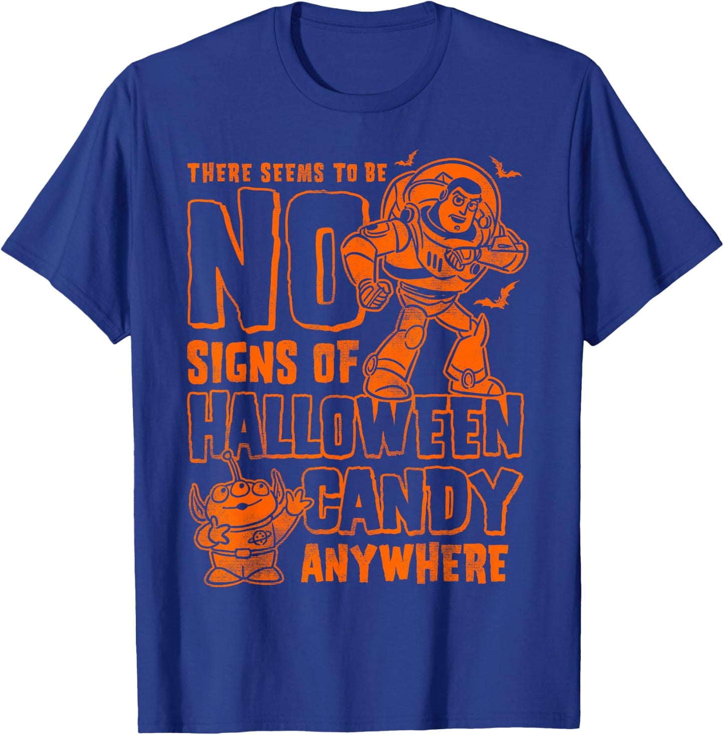 Disney Pixar Toy Story Buzz No Signs Of Halloween Candy T-Shirt - T-Shirt | Royal