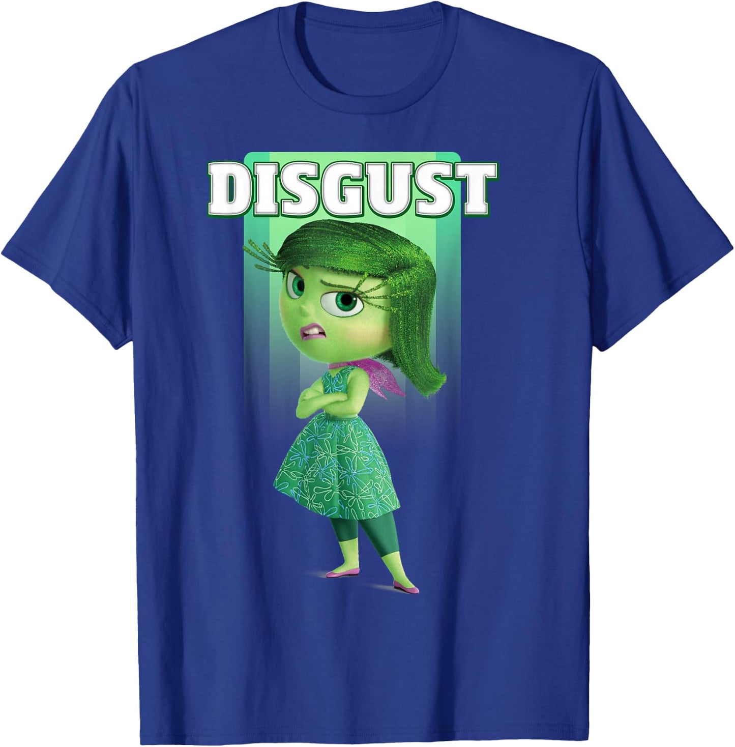 Disney Pixar Inside Out Disgust Green Retro Poster Logo T-Shirt - T-Shirt | Royal