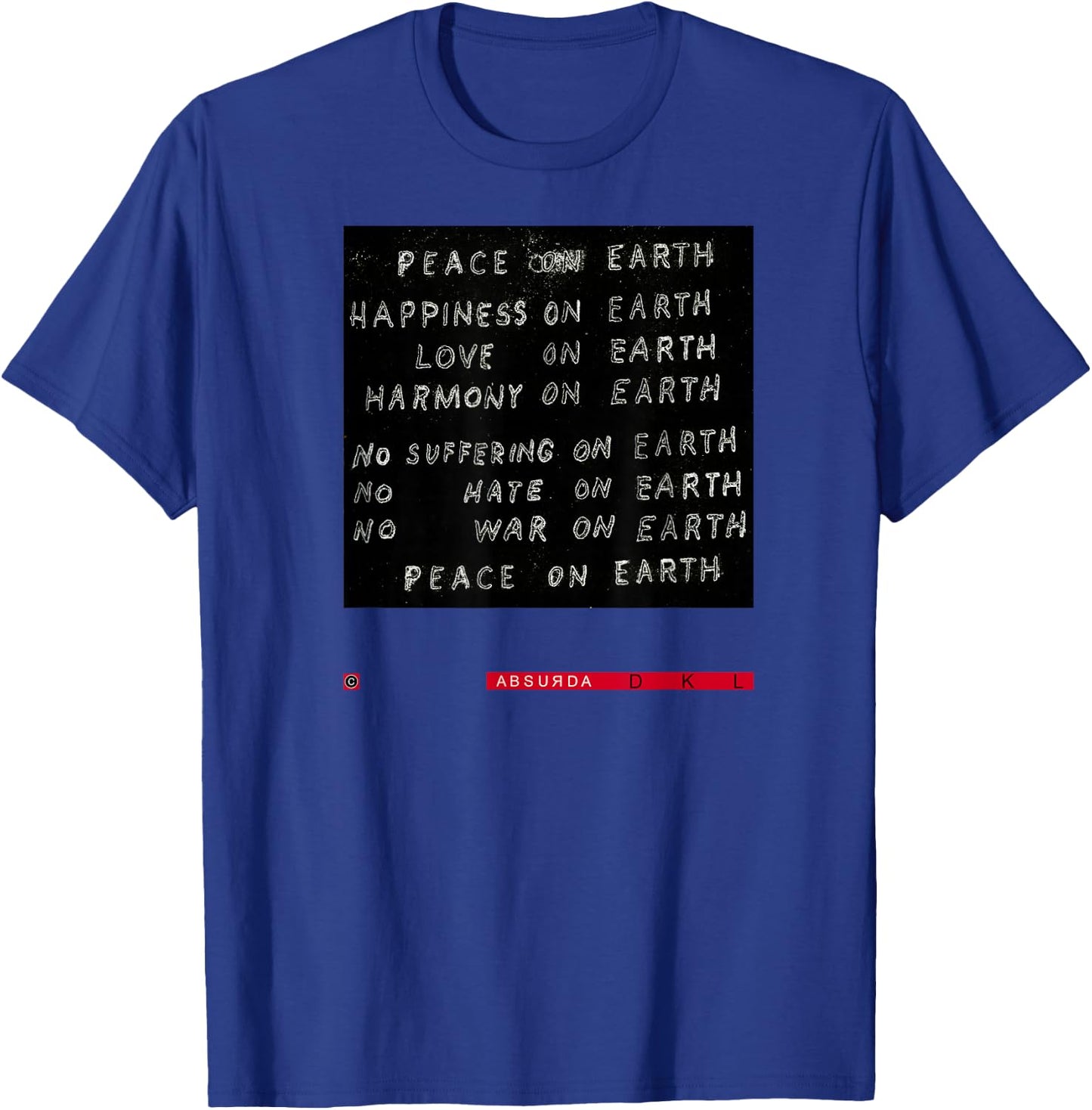 Studio: David Lynch Peace ON Earth T-Shirt - T-Shirt | Royal