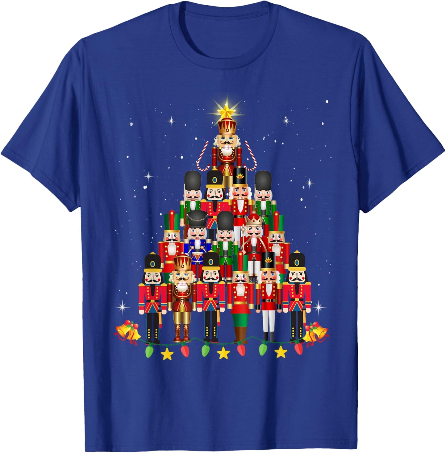 Loudest Nutcracker Group Matching Family Holiday Funny Nutcracker Christmas Tree 2024 Black Small T-Shirt - T-Shirt | Royal