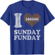 I Love Sunday Funday Football Men Women Kids T-Shirt - T-Shirt | Royal