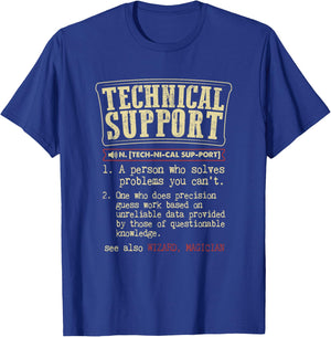 Technical Support Funny Dictionary Definition T-Shirt - T-Shirt | Royal