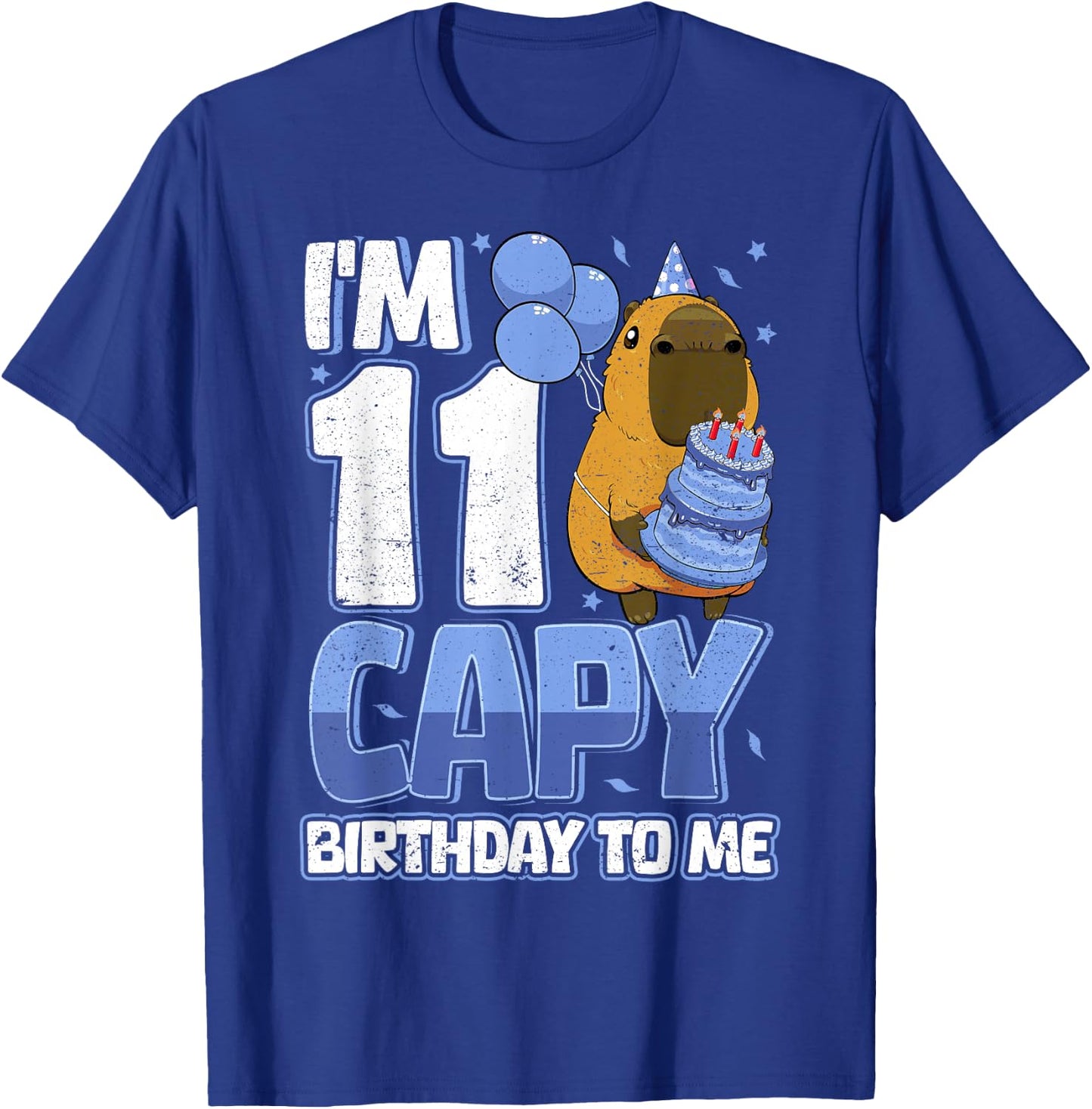 11 Years Capy Birthday to me Boys 11th Birthday Capybara T-Shirt - T-Shirt | Royal