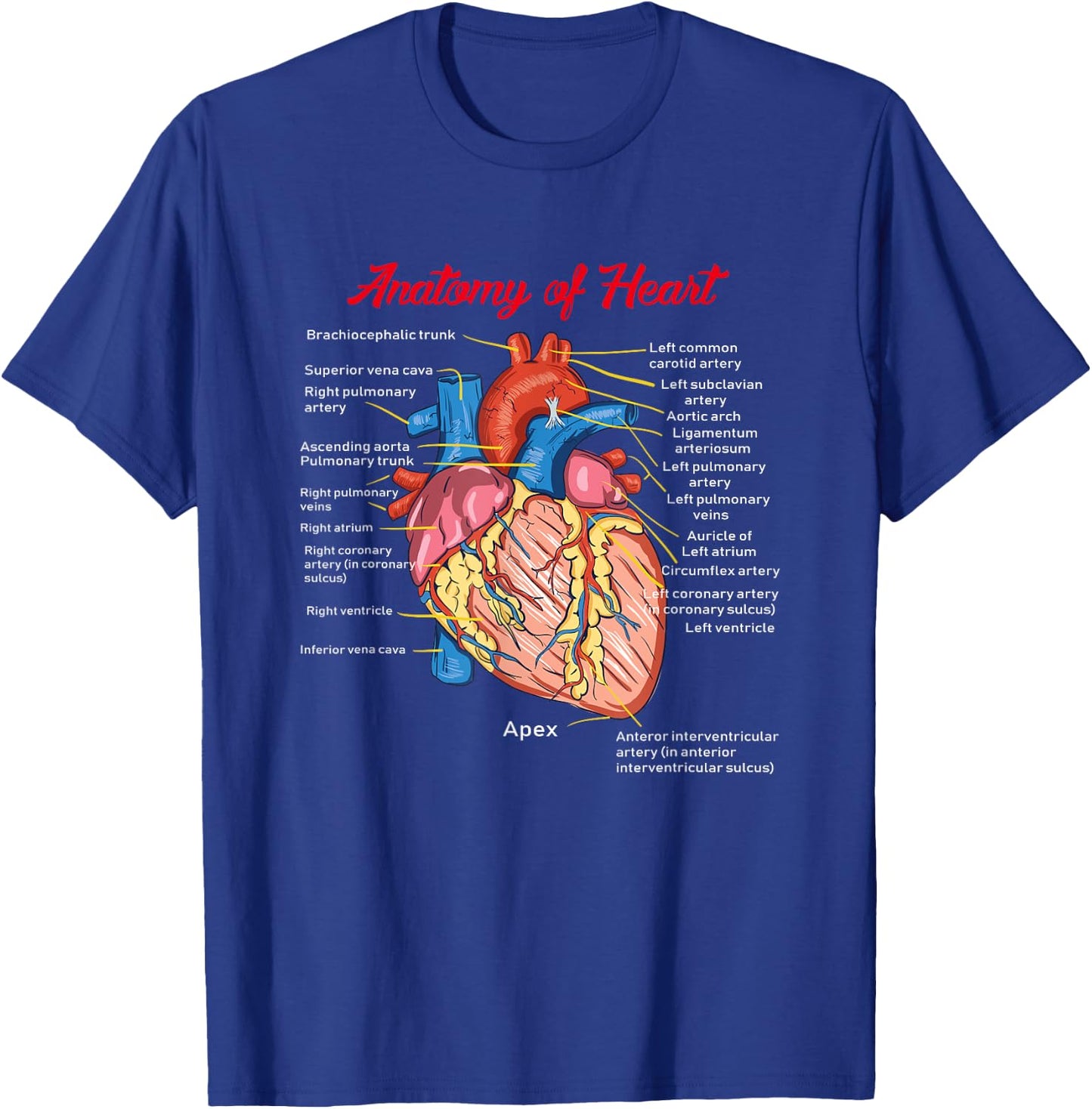 Nurse Anatomy of Heart Art T-Shirt - T-Shirt | Royal