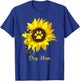 Dog Mom Sunflower Gift Love Dogs and Flowers Women T-Shirt - T-Shirt | Royal