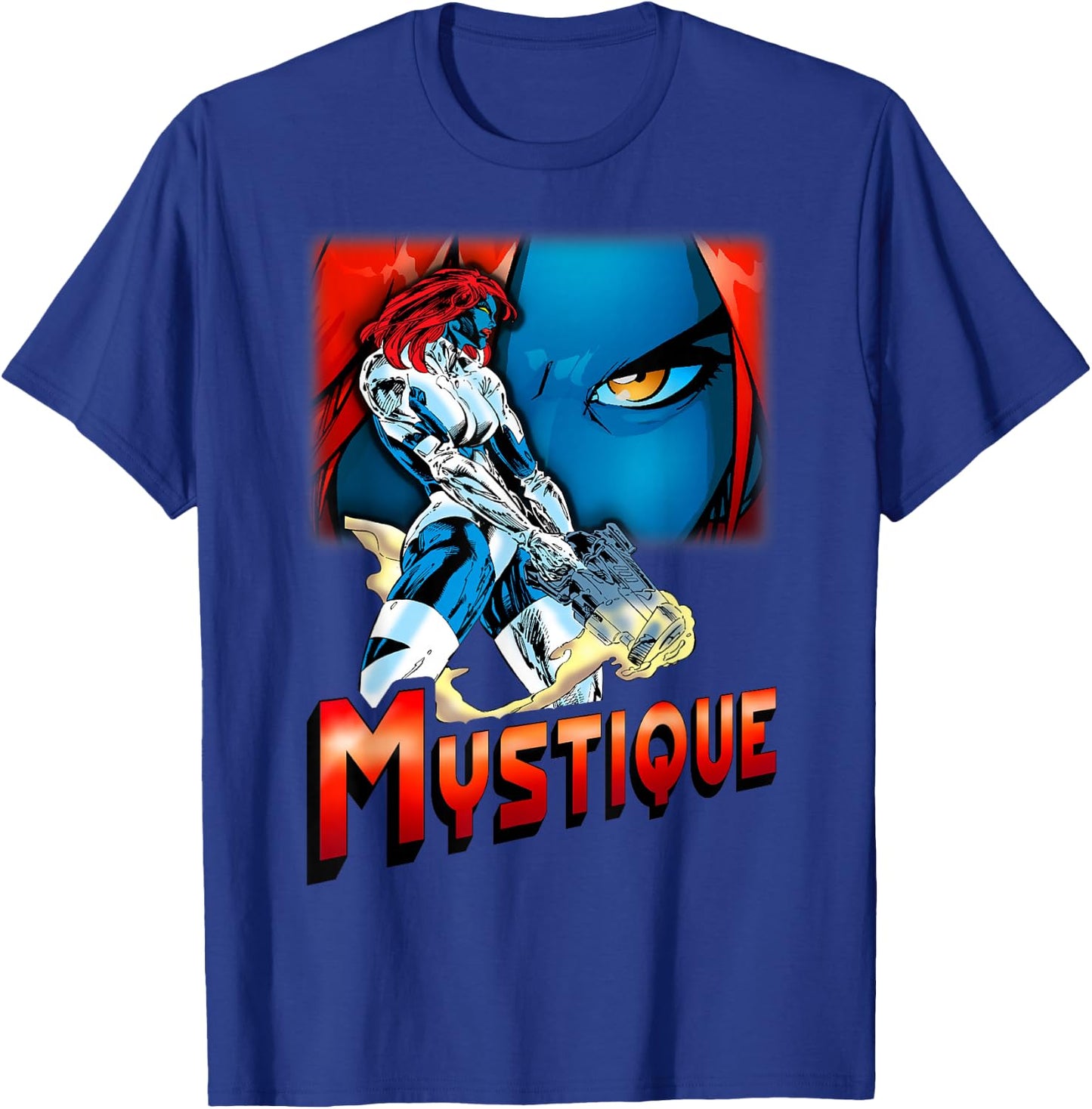 Marvel X-Men Mystique Weapons Ready Close-Up Graphic T-Shirt - T-Shirt | Royal