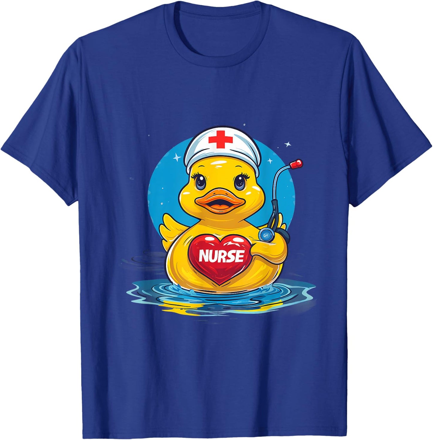 Rubber Duck Nurse Nursing Rubber Duck Lover Stethoscope T-Shirt - T-Shirt | Royal