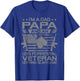 I'm A Dad Papa and USS Forrestal CV-59 Veteran Flag USA T-Shirt - T-Shirt | Royal