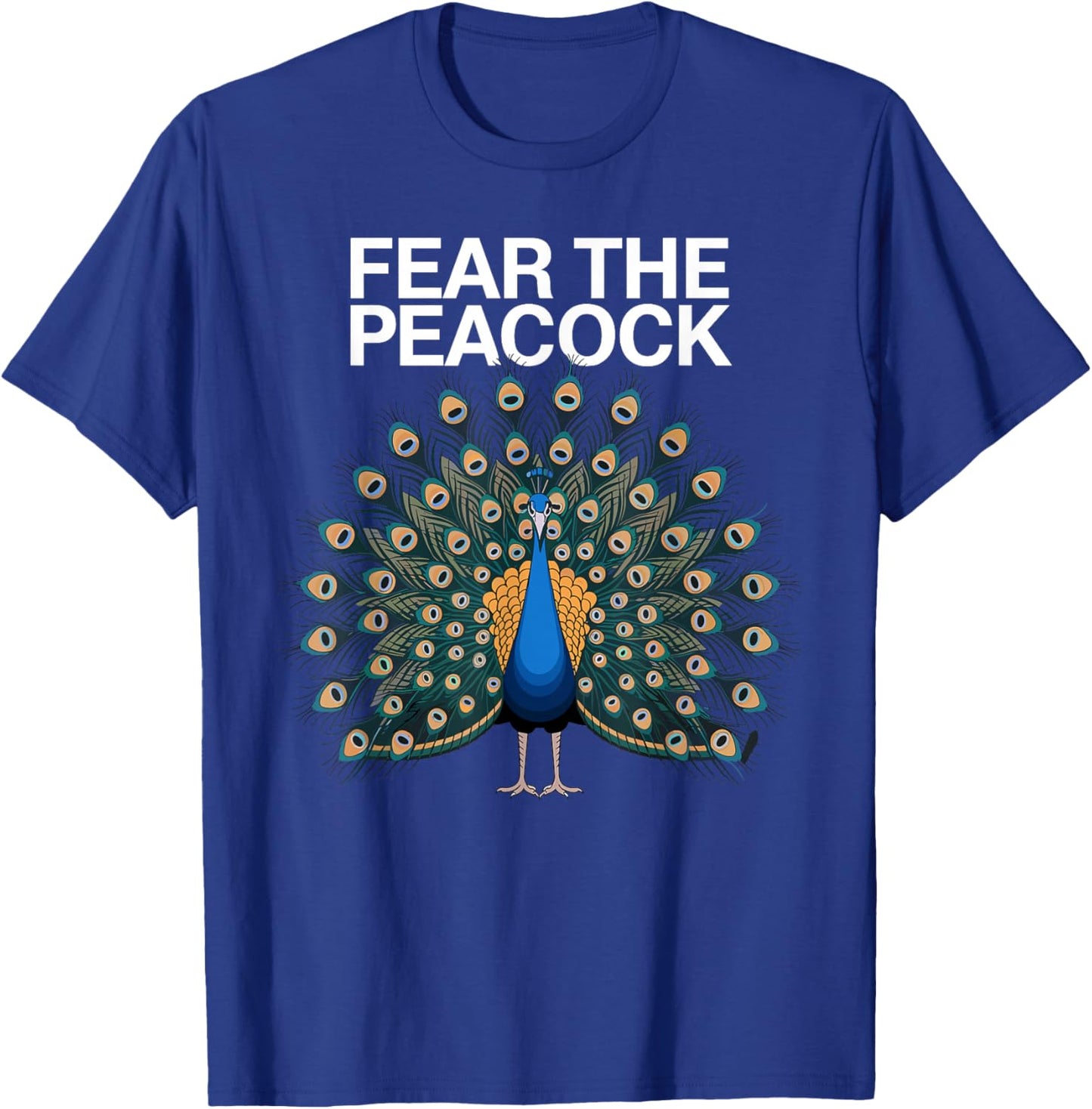 Funny Peacock Art Women Adult Feather Peacock Lover T-Shirt - T-Shirt | Royal