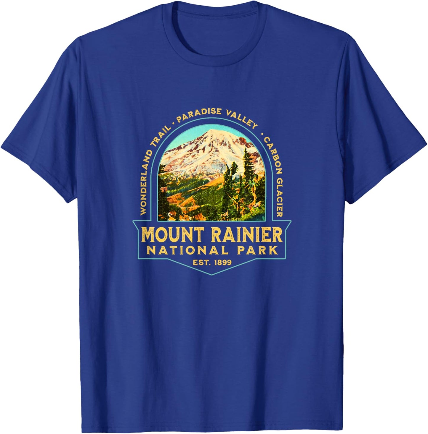 Vintage Mount Rainier National Park Washington Souvenir T-Shirt - T-Shirt | Royal