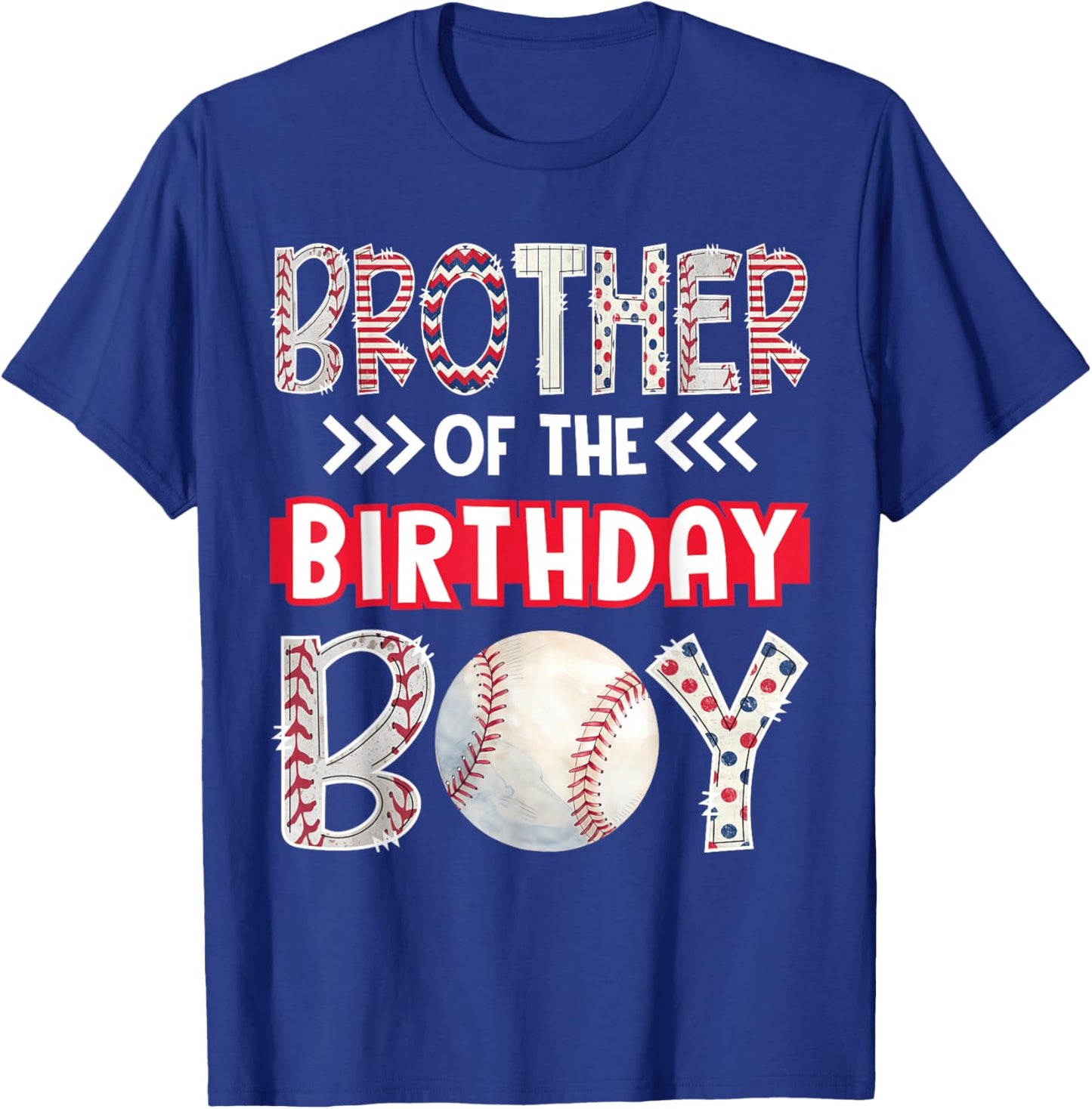 Brother of the Birthday Boy Baseball Family Squad T-Shirt - T-Shirt | Royal