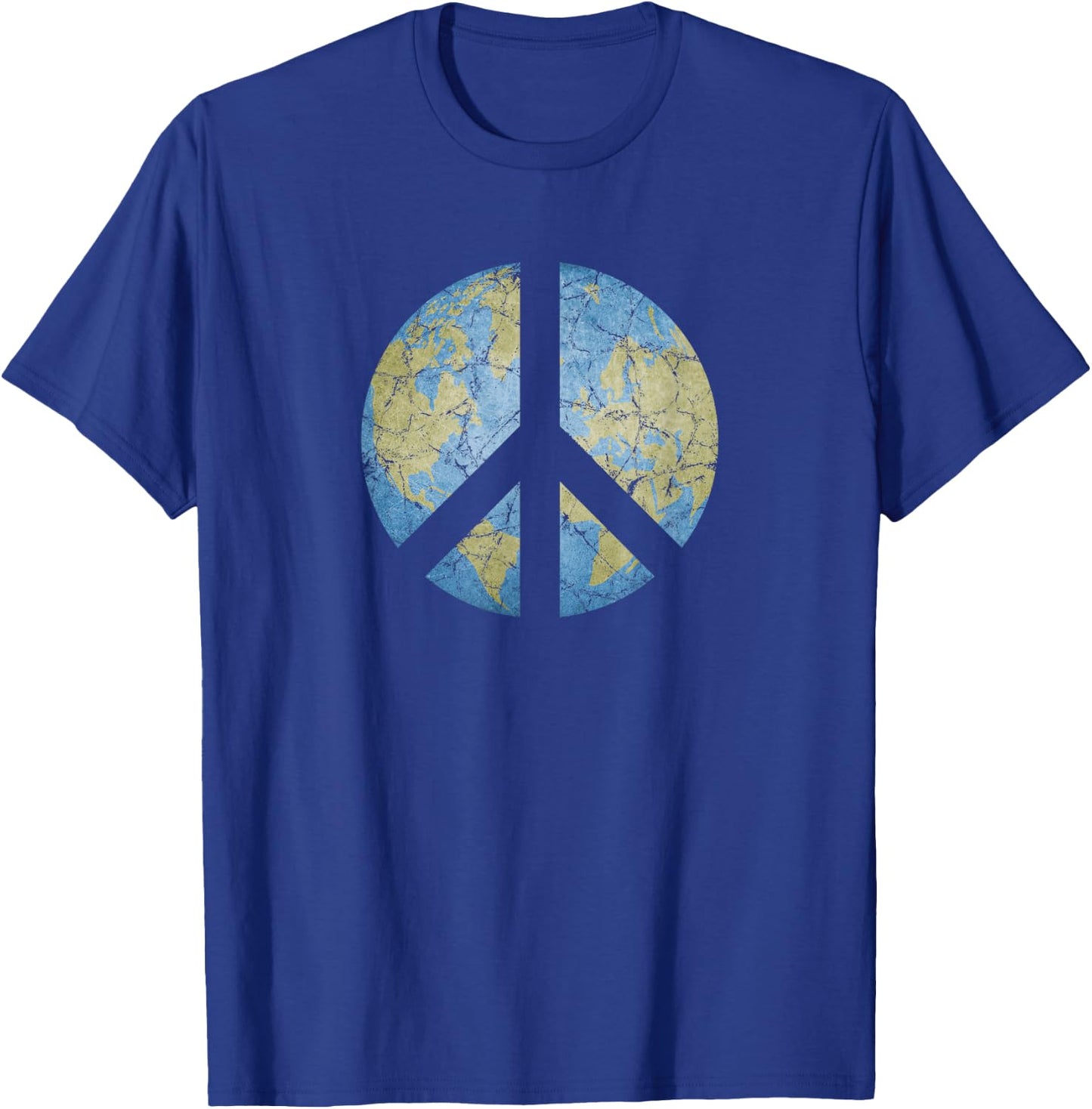 Vintage Peace On Earth World Peace T-Shirt - T-Shirt | Royal