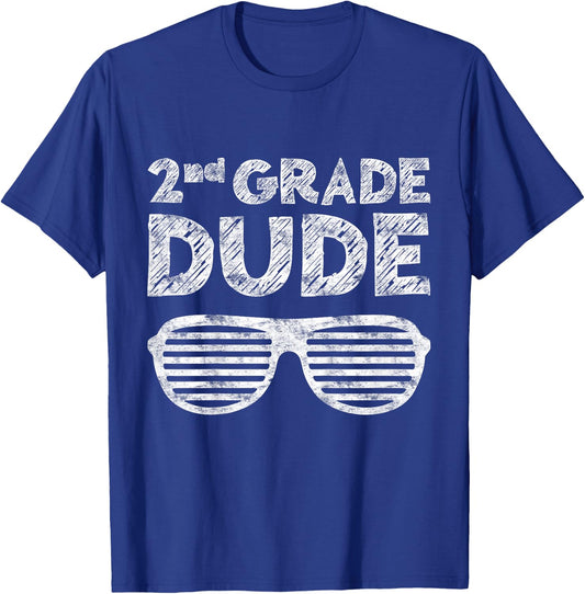 2nd Grade Dude Shirt Second Grade Boy Girl Back To School T-Shirt - T-Shirt | Royal