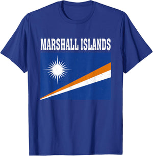 Marshall Islands Flag Patriotic National Roots Souvenir T-Shirt - T-Shirt | Royal
