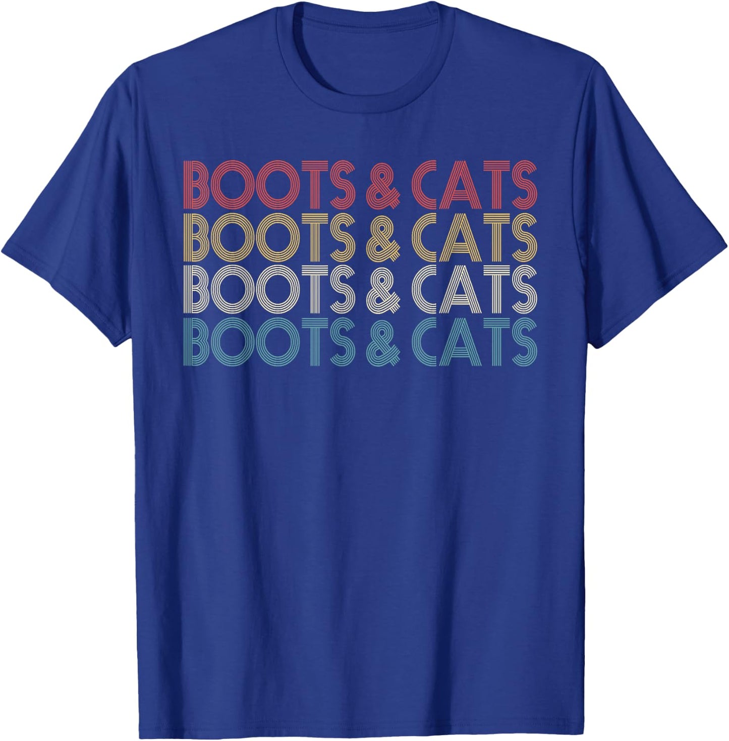 Boots and Cats Funny House & Techno DJ T-Shirt - T-Shirt | Royal
