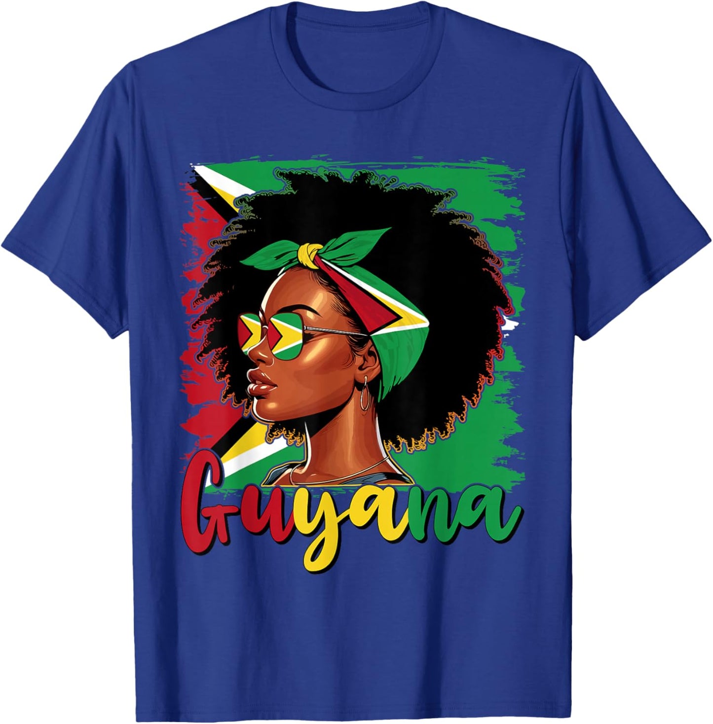 Guyanese Girl Guyana Flag Proud Guyanese Women T-Shirt - T-Shirt | Royal