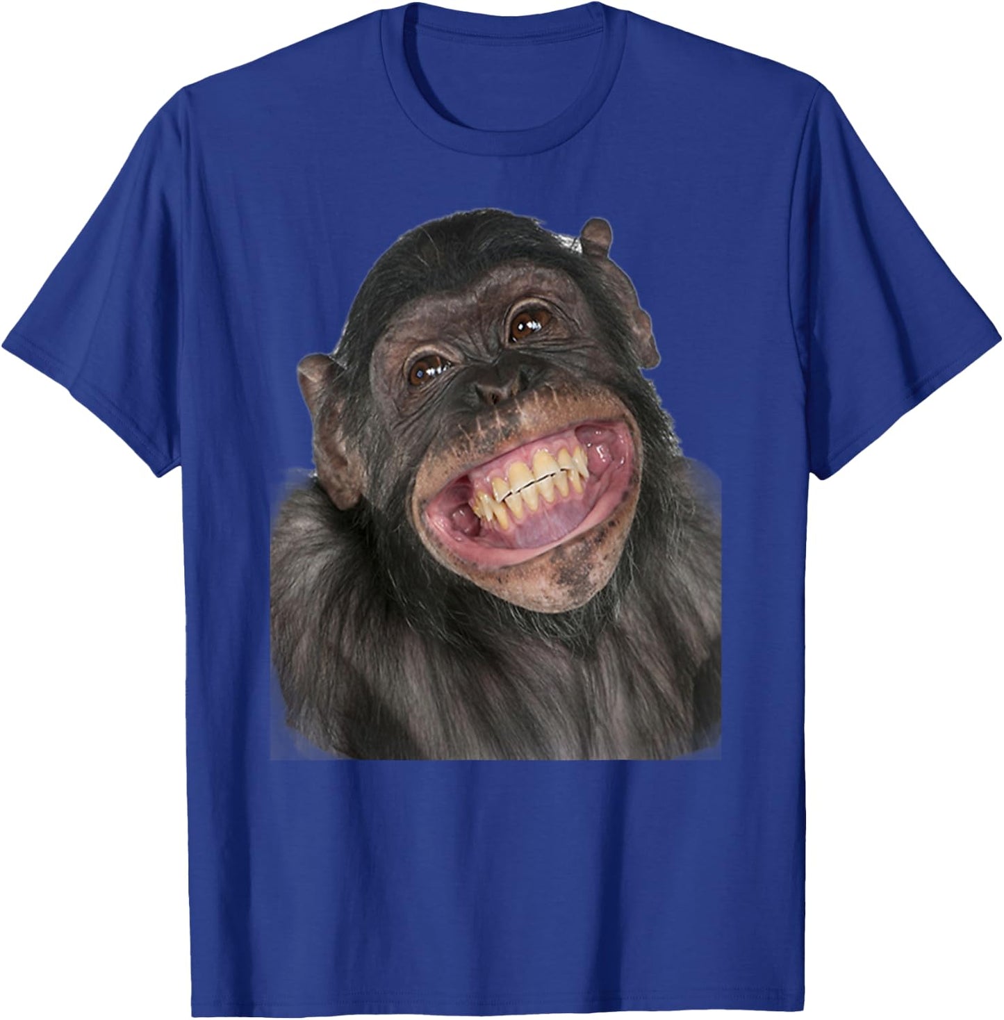 Smiling Monkey Funny Abe T-Shirt - T-Shirt | Royal