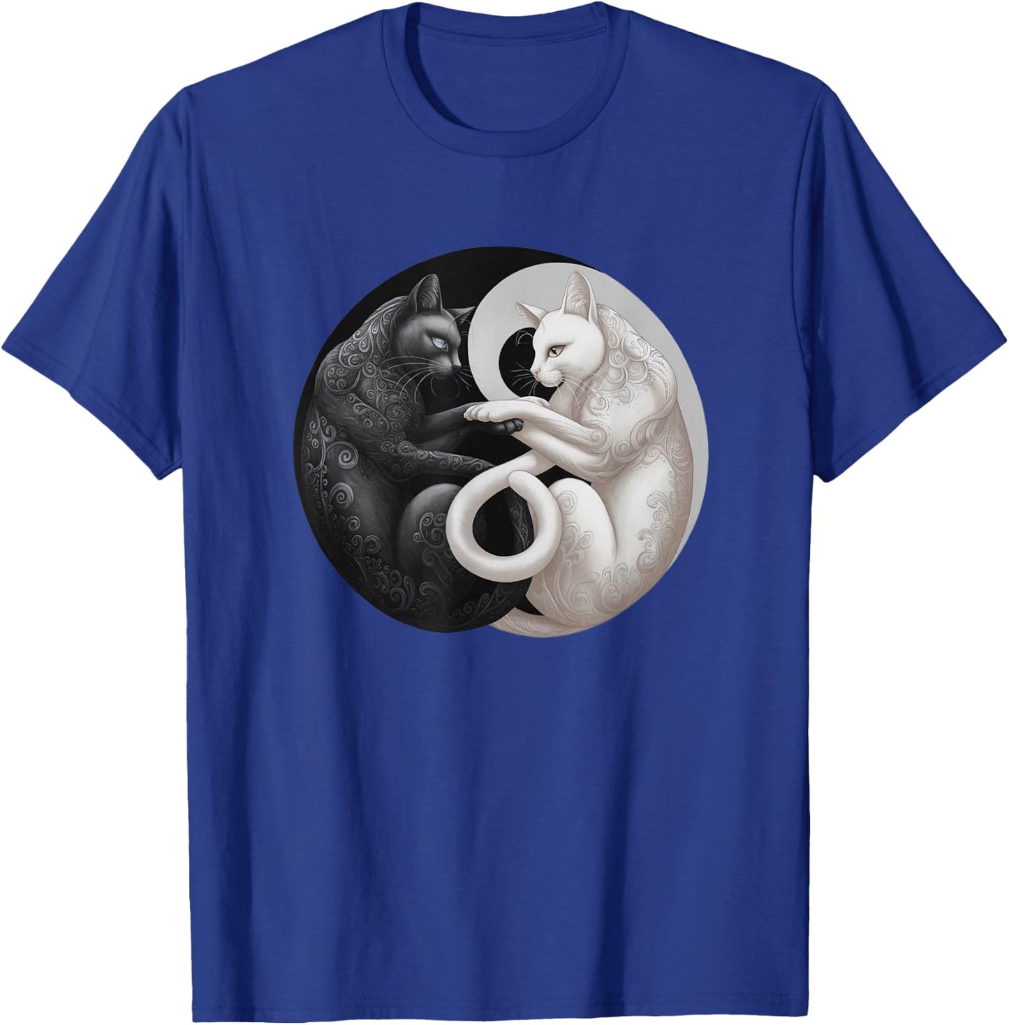 Cute Adorable Cats Yin Yang T-Shirt - T-Shirt | Royal