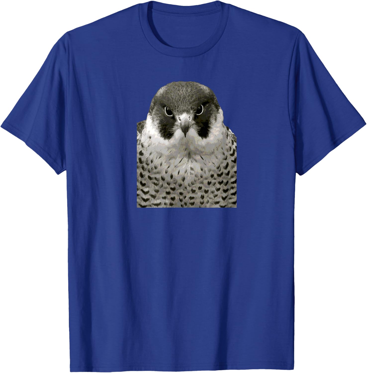 Peregrine Falcon Face Raptor Bird T-Shirt - T-Shirt | Royal