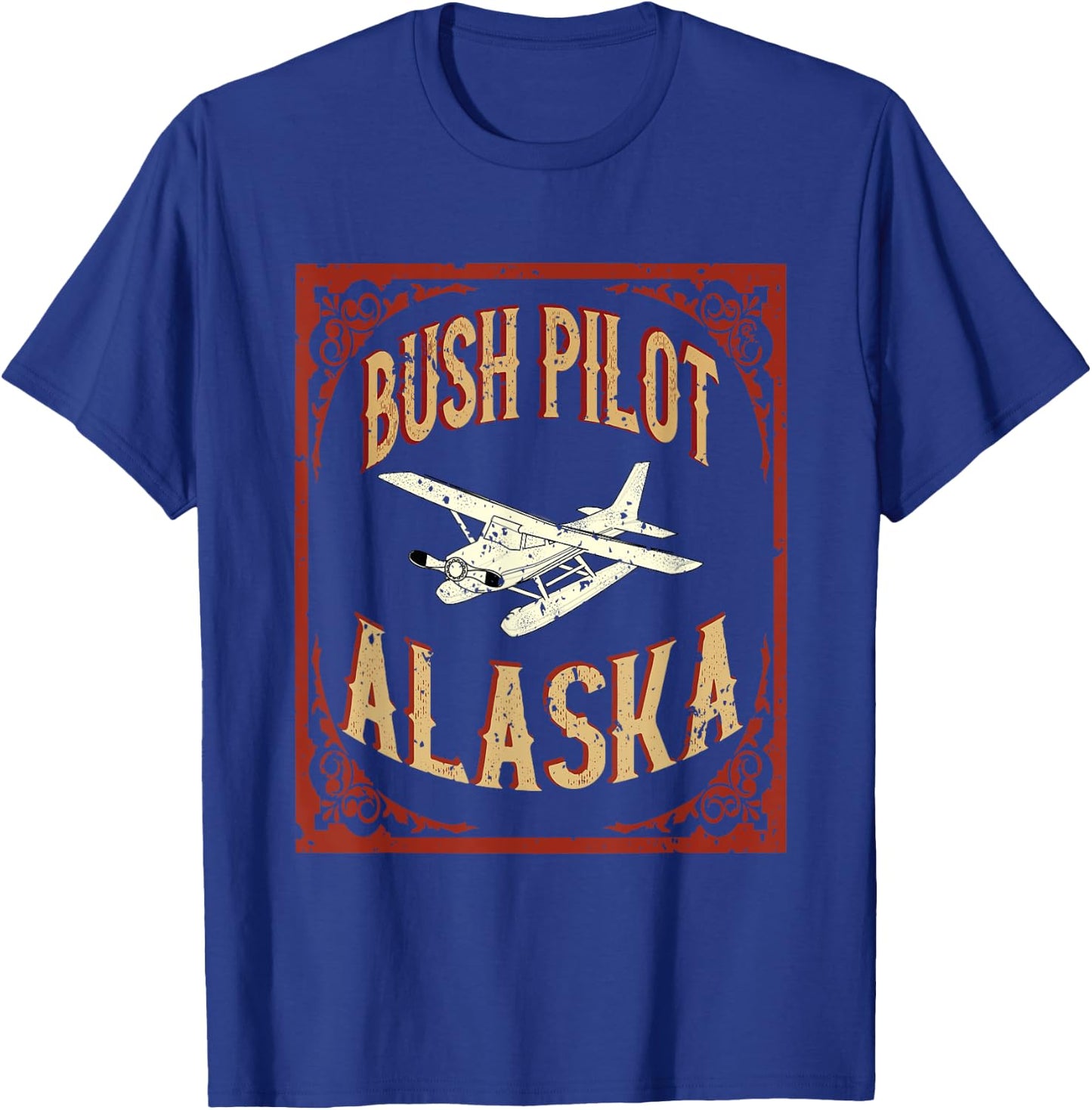 Cool Alaska Bush Pilot Vintage Wilderness Gift T-Shirt - T-Shirt | Royal