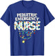 Pediatric Emergency Nurse Christmas Peds ER Nursing NP Squad T-Shirt - T-Shirt | Royal