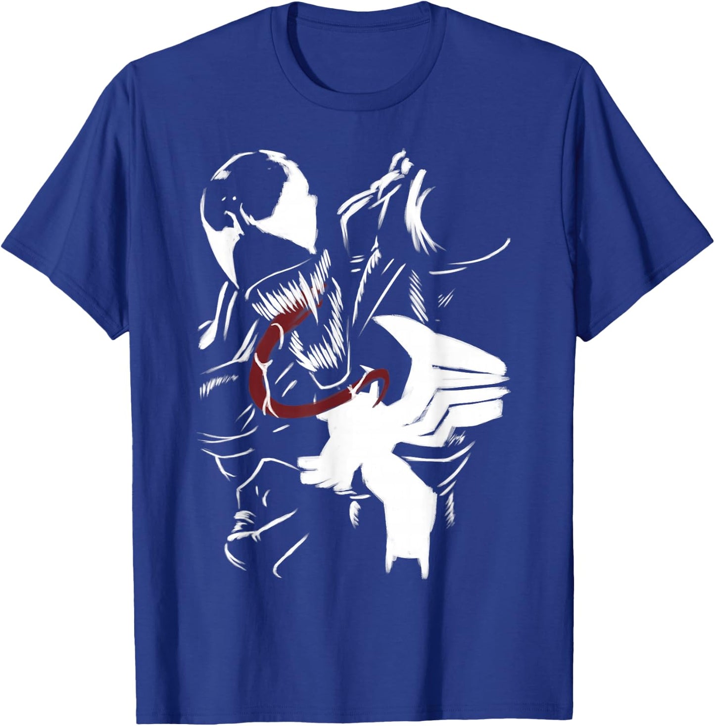 Marvel Venom Close Up Roar Paint Art Graphic T-Shirt - T-Shirt | Royal