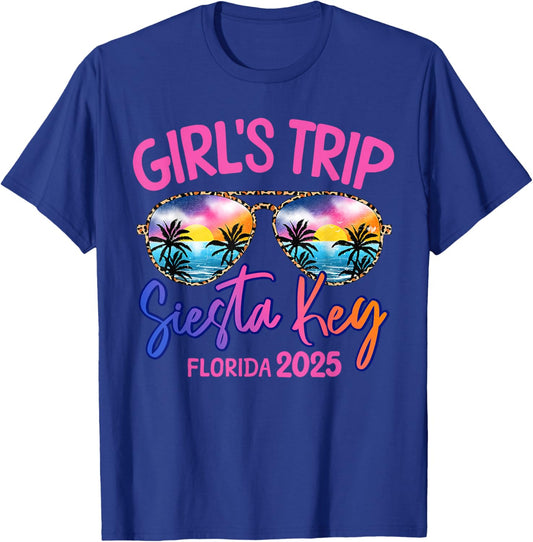 Girls Trip Siesta Key Florida 2025 Weekend Vacation Group T-Shirt - T-Shirt | Royal