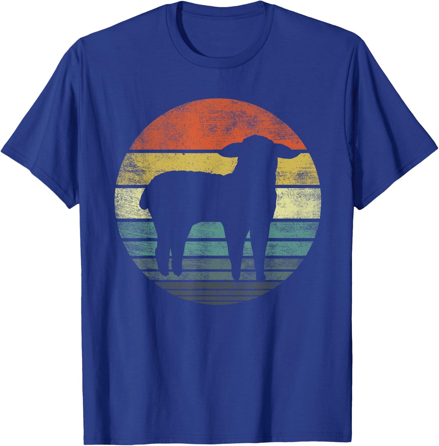 Sheep Lover Gifts Funny Farmer Retro Vintage Farm Animals T-Shirt - T-Shirt | Royal