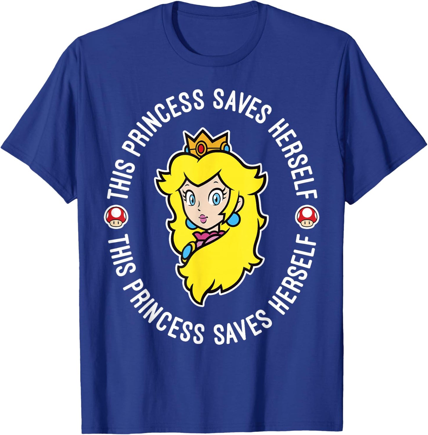 Nintendo Super Mario Princess Peach Saves Herself T-Shirt - T-Shirt | Royal