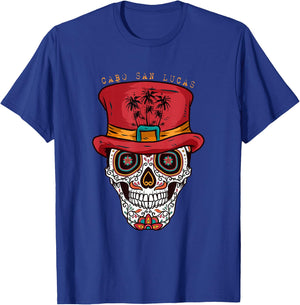 Cabo San Lucas Sugar Skull & Hat Souvenir T-Shirt - T-Shirt | Royal