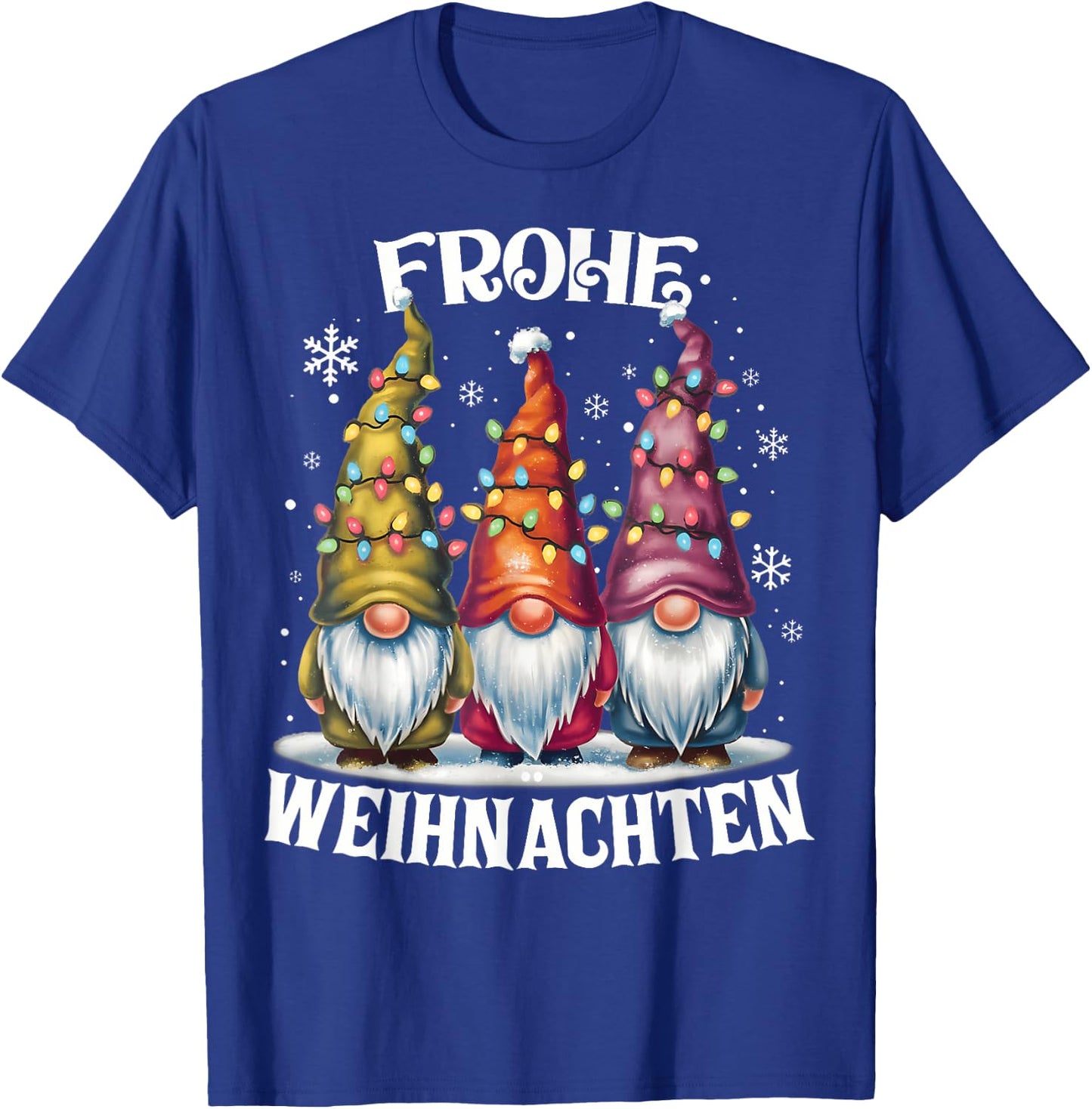 Frohe Weihnachten German Gnome Christmas Decorations Germany T-Shirt - T-Shirt | Royal