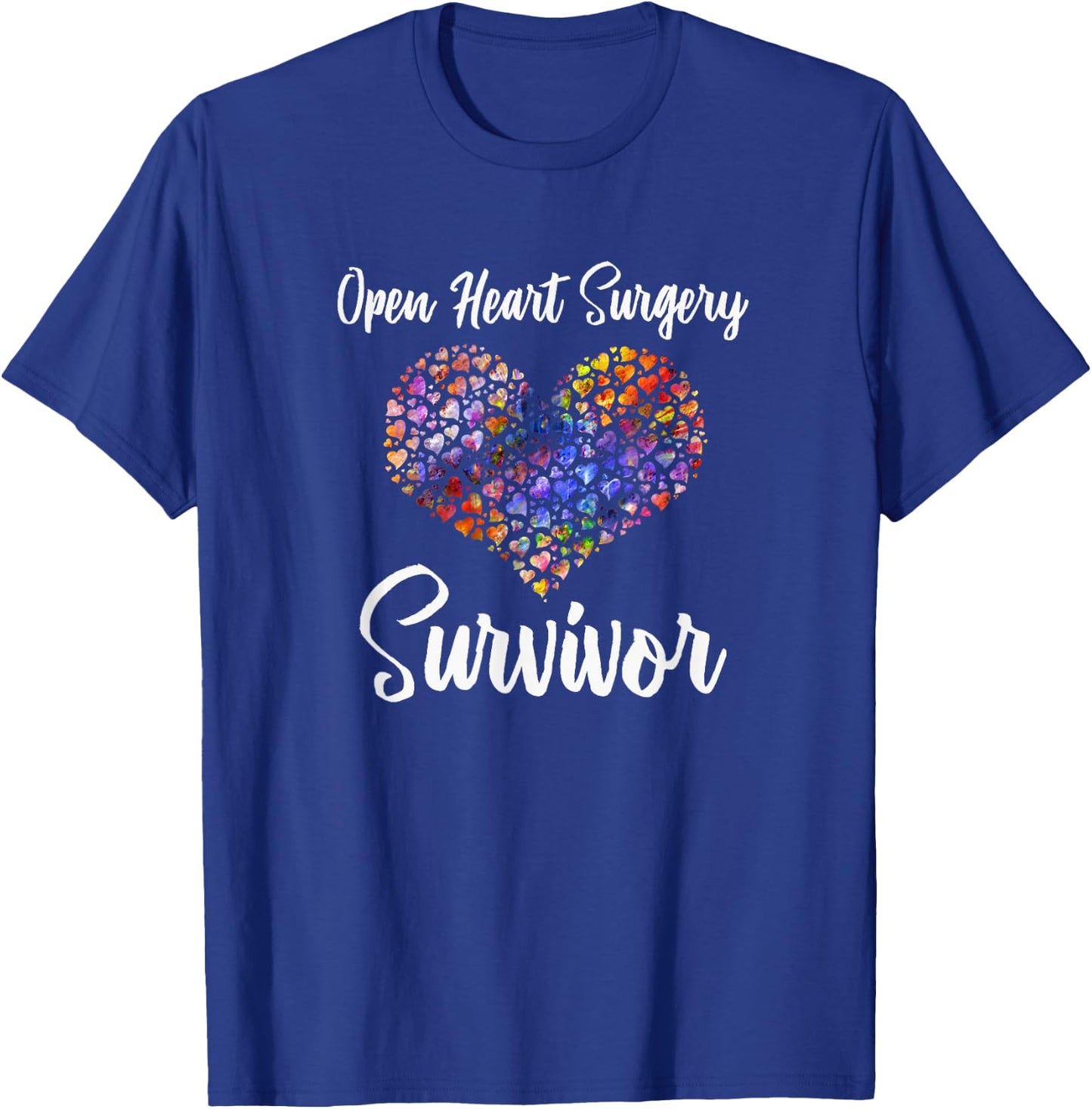 I Survived Open Heart Surgery ; Heart Attack Survivor T-Shirt - T-Shirt | Royal