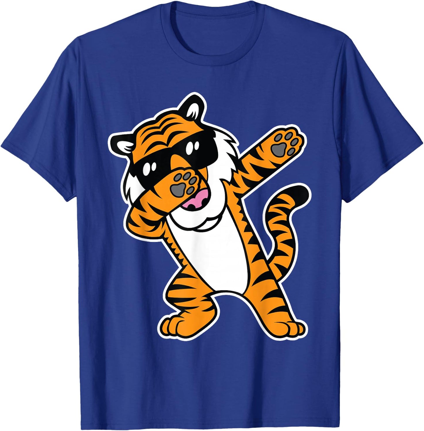 Dabbing Tiger Funny Cool Dancing Big Cat Dab Shirt T-Shirt - T-Shirt | Royal