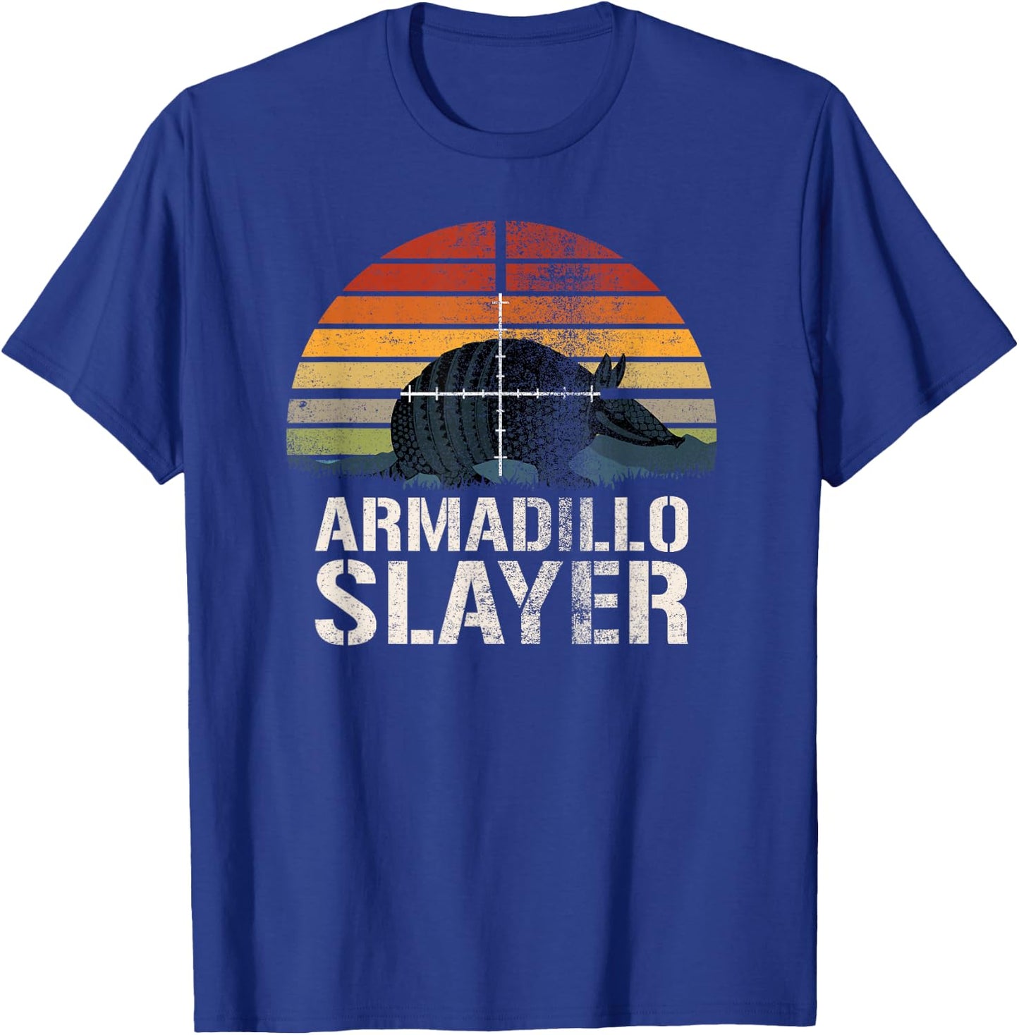 Vintage Sunset Armadillo Slayer Armadillo Hunter Gift T-Shirt - T-Shirt | Royal