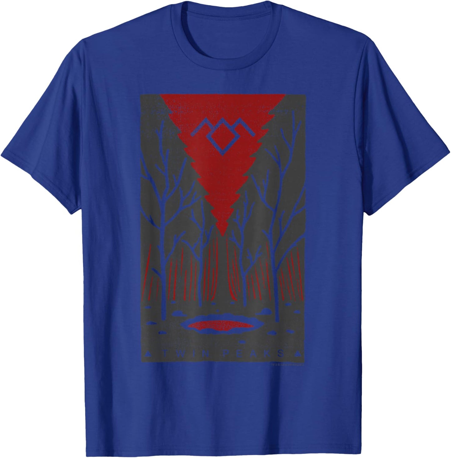 Twin Peaks Entrance Pastel Painted Poster Graphic T-Shirt - T-Shirt | Royal
