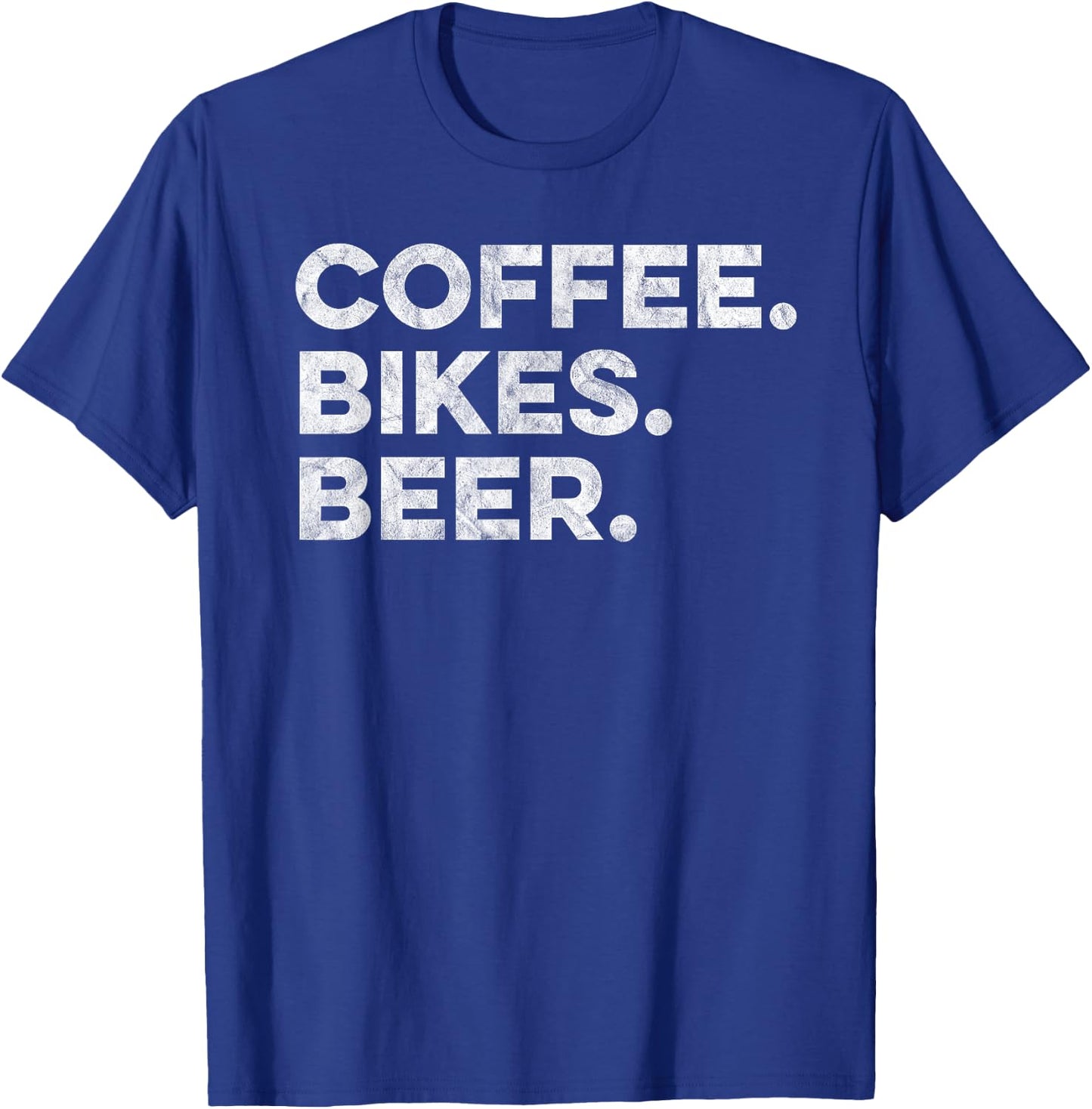 Coffee. Bikes. Beer. Retro Cycling T-Shirt - T-Shirt | Royal