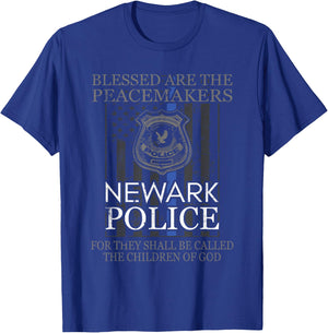Newark Police Support Saint Michael Police Officer Prayer T-Shirt - T-Shirt | Royal