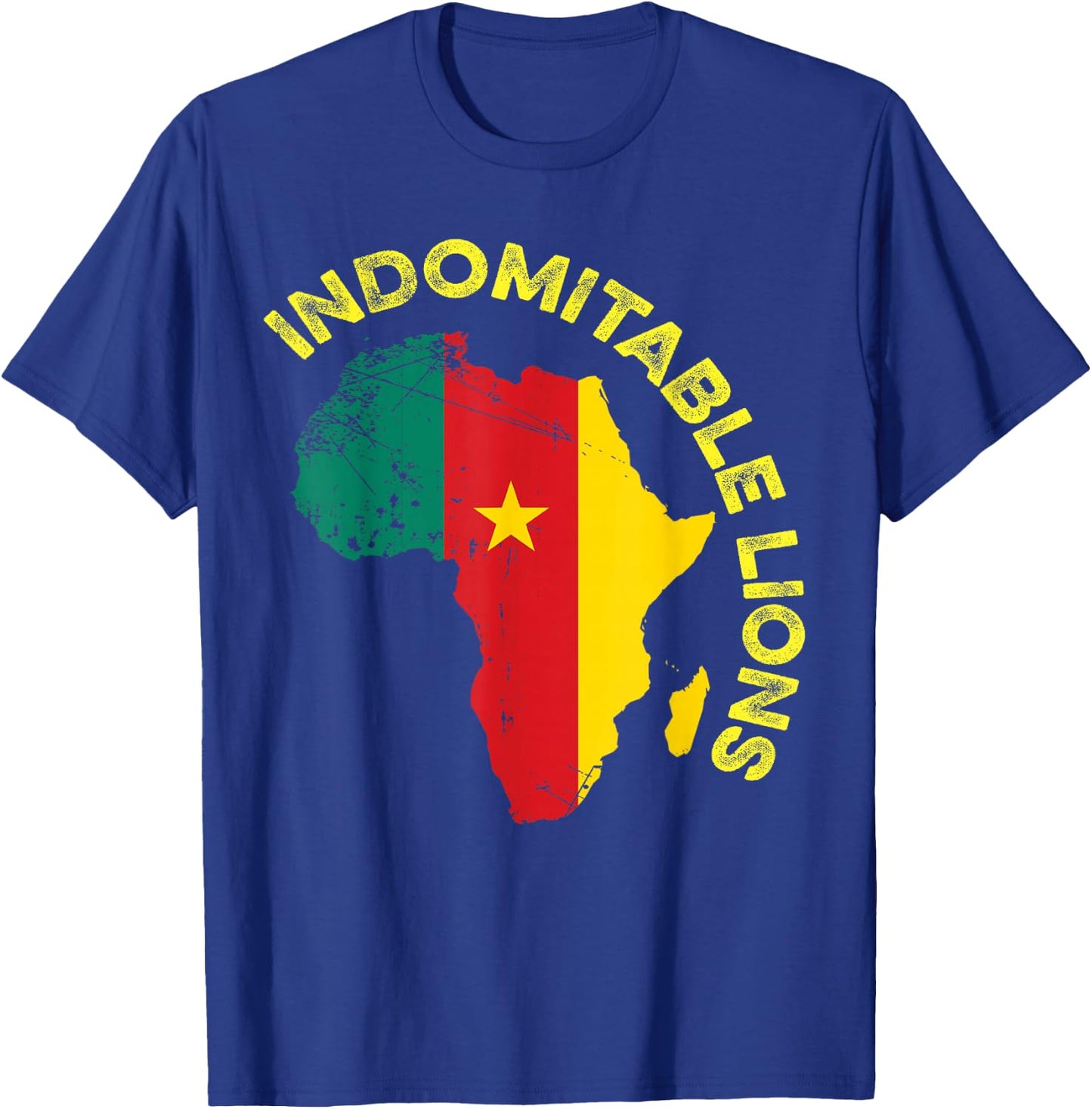 Indomitable Lions Cameroonian Soccer T-Shirt - T-Shirt | Royal