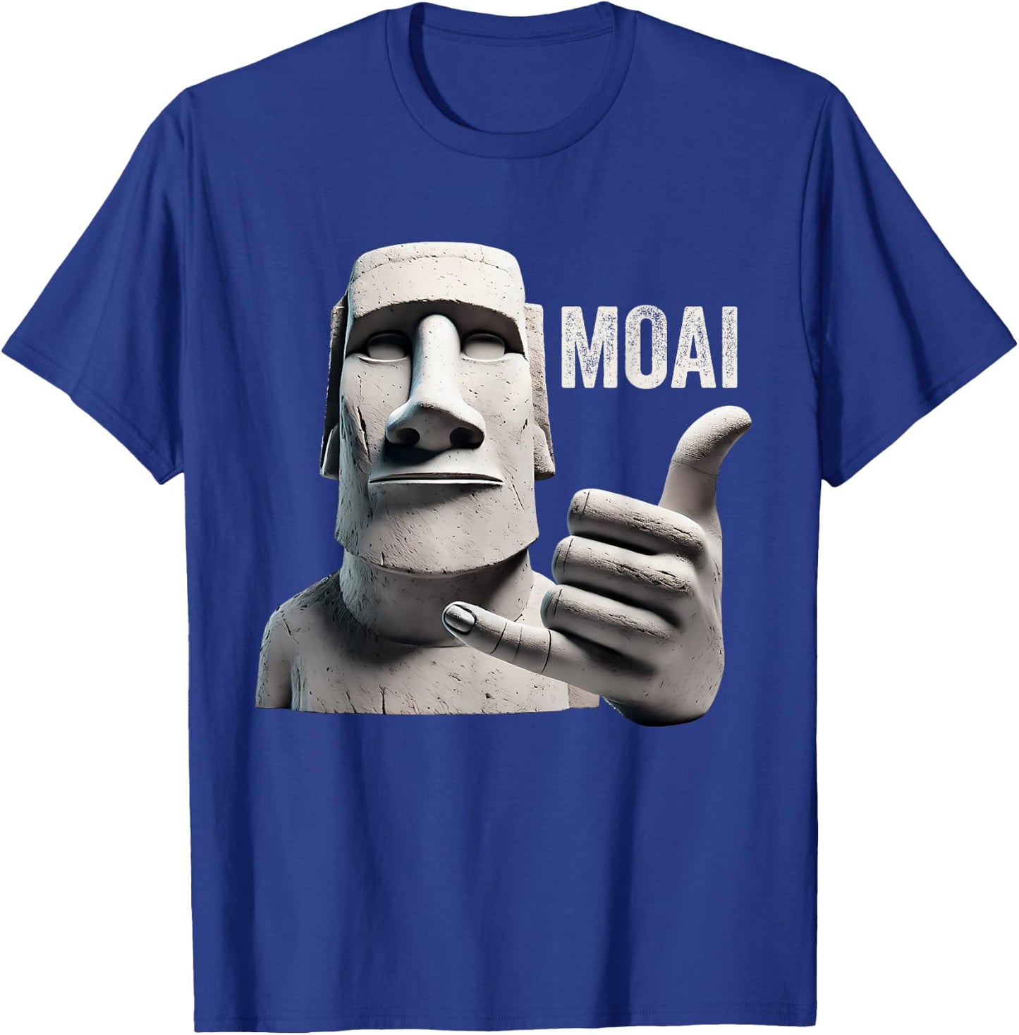 Moai Statue Shaka, Moai Monolith, Funny Easter Island Moai T-Shirt - T-Shirt | Royal