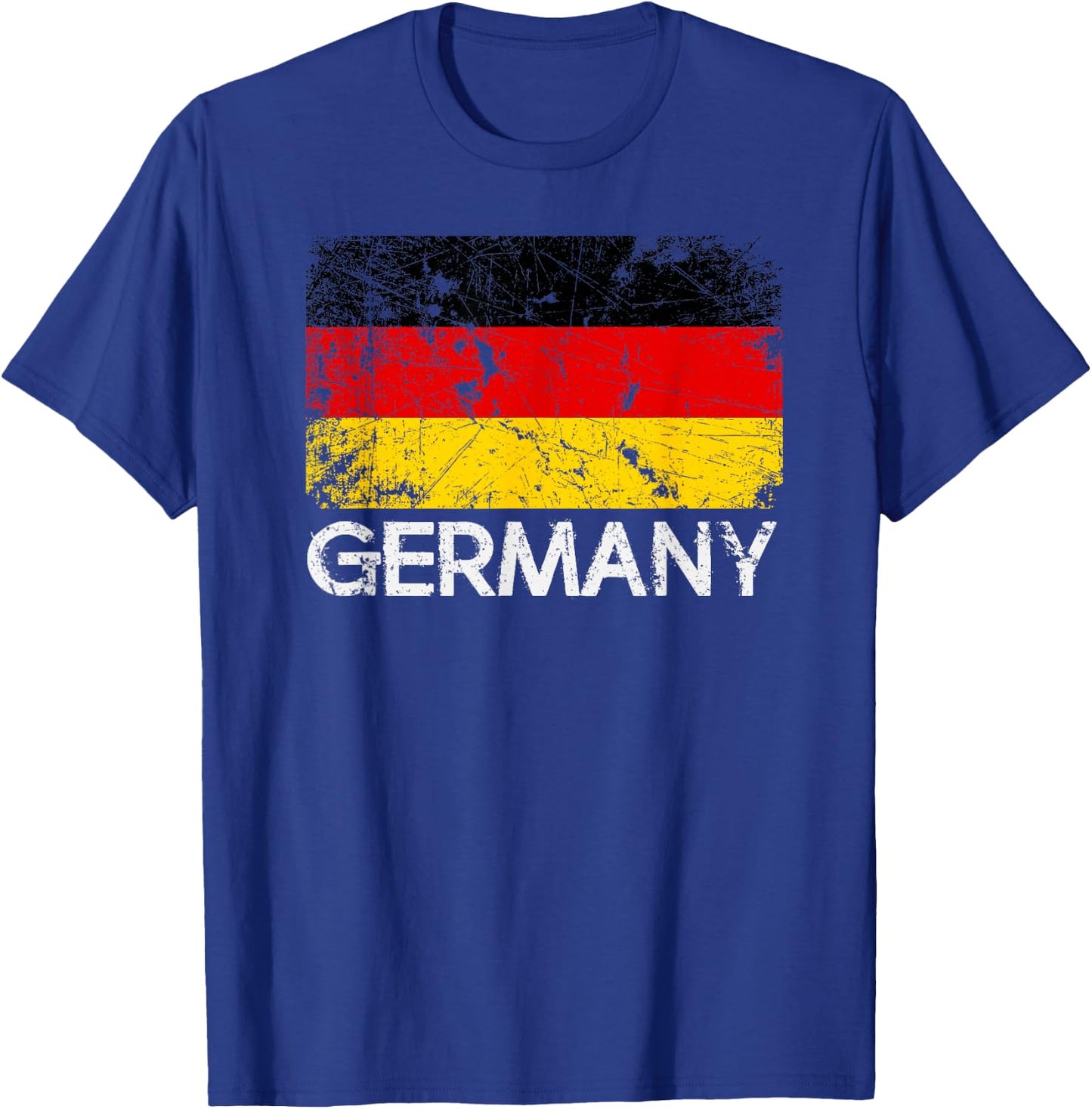 German Flag | Vintage Made In Germany Gift T-Shirt - T-Shirt | Royal