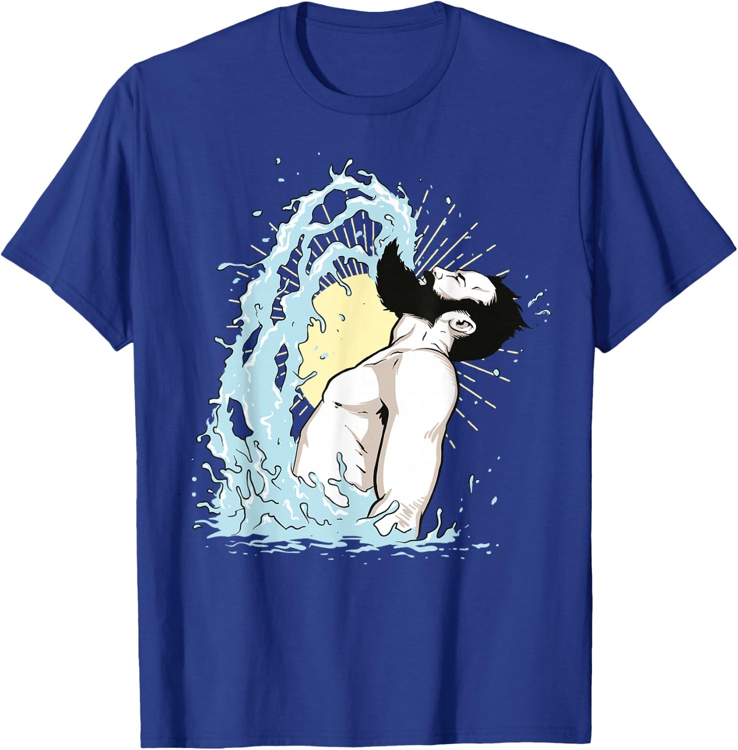 Beard Flip Funny Men T-Shirt - T-Shirt | Royal