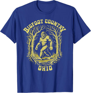 Ohio Bigfoot Country Retro Sasquatch Lover Classic T-Shirt - T-Shirt | Royal